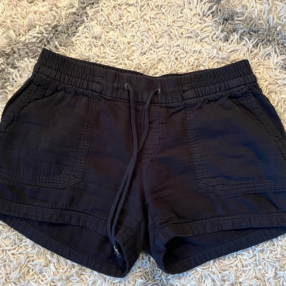 Womens Old Navy Linen Blend Black Shorts